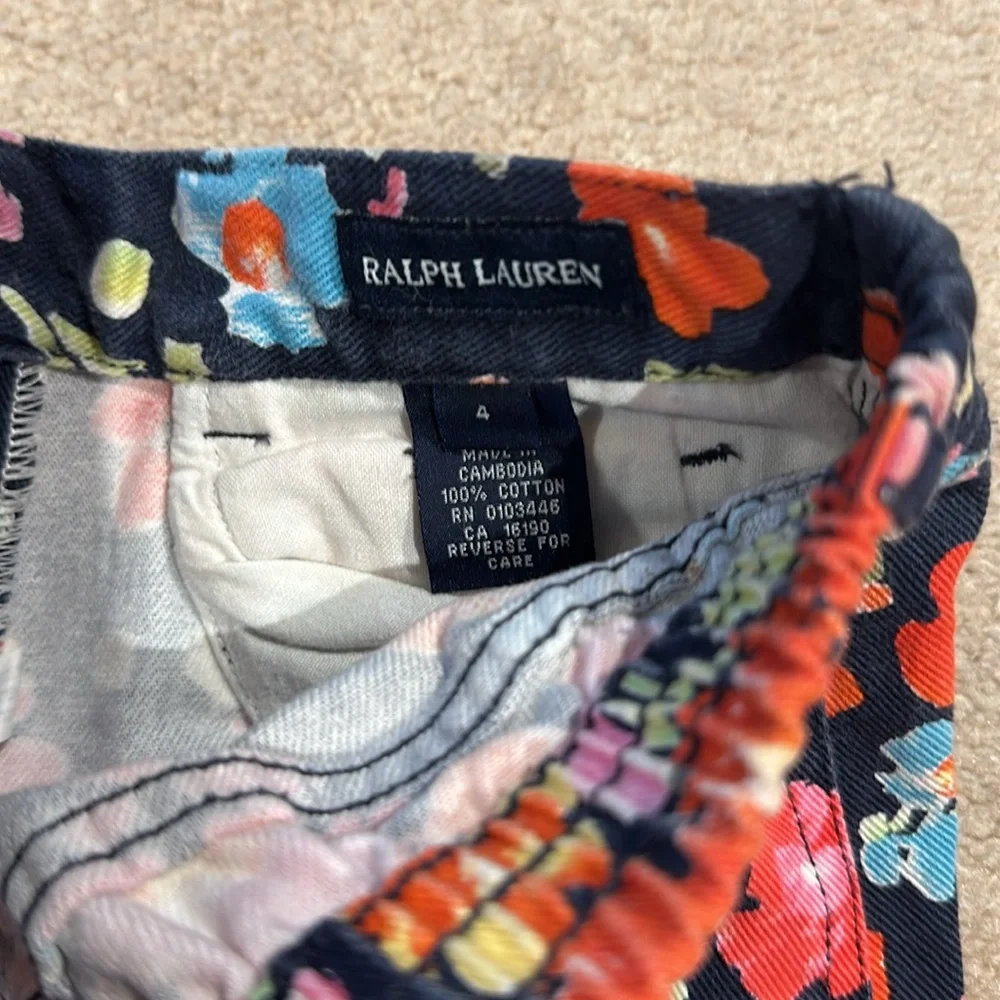 Ralph Lauren Multicolor Floral Denim Pants
